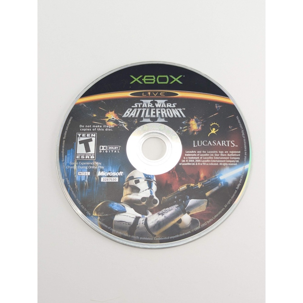 Star Wars: Battlefront II (Microsoft Xbox, 2005) Battlefront 2 Disc Only